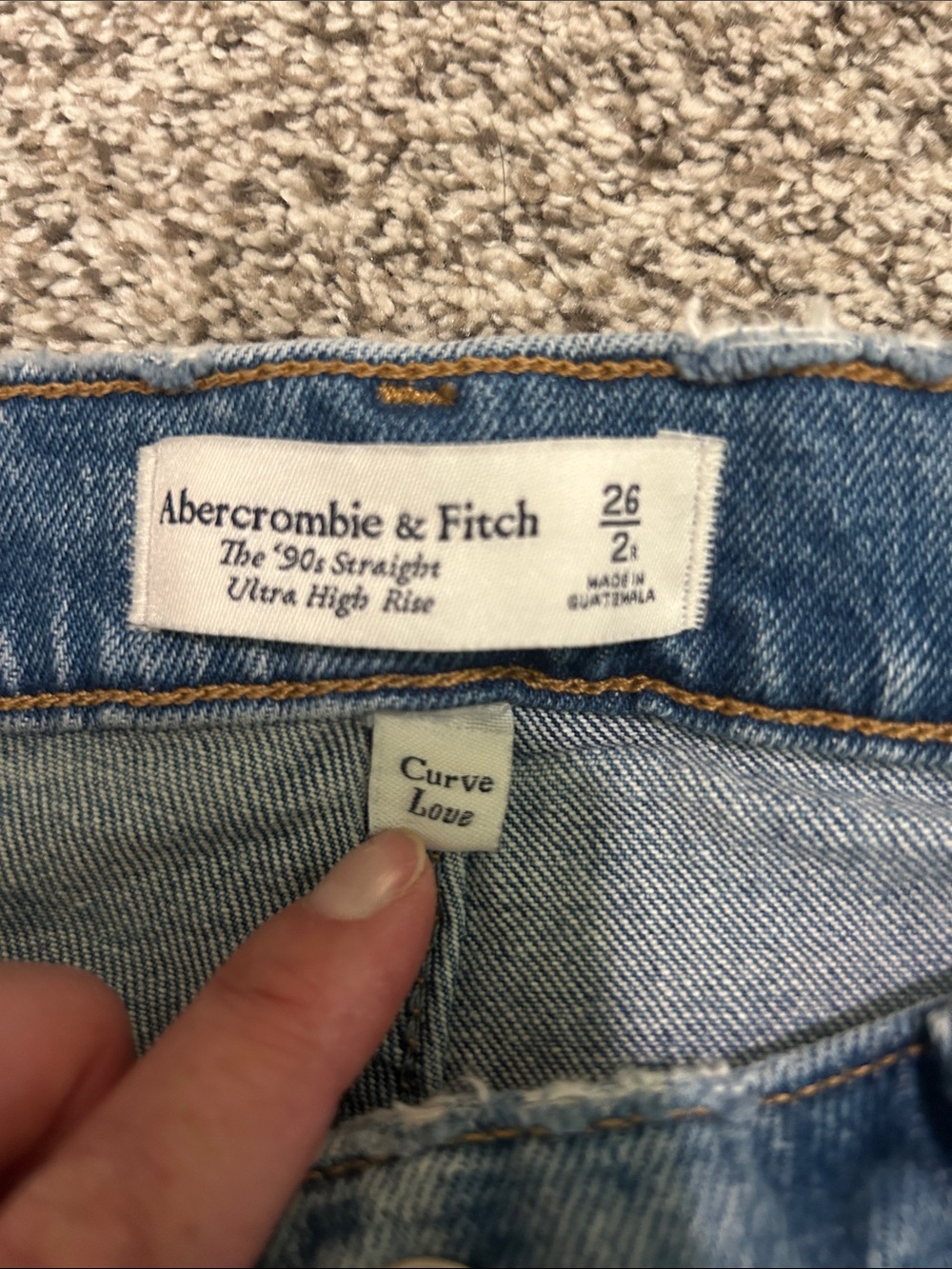 Abercrombie 90s Straight Ultra High Rise - Picture 2 of 4